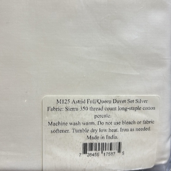 Matouk Astrid Cotton Duvet Cover Set, Full/Queen - Picture 4 of 4